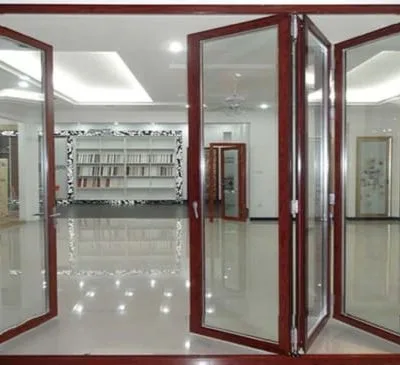 Cửa nhôm xếp trượt màu vân gỗ nhôm Xingfa nhập khẩu