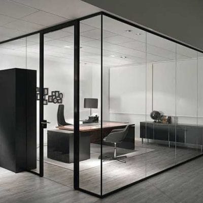 Vách kính cường lực ngăn văn phòng